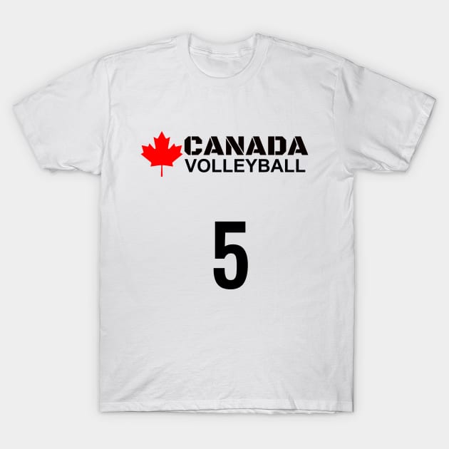 Canada Volleyball 5 Gift Idea T-Shirt by werdanepo